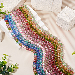 54 шт. 9-цветные бусины ручной работы из песочного золота в технике лэмпворк&nbsp;LAMP-TA0002-08