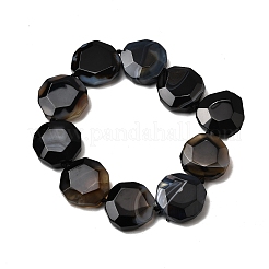 Бусины из натурального черного агата (окрашенные и нагретые)&nbsp;G-NH0010-05
