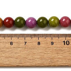 Окрашенные природные малайзии нефрита бисер нитей&nbsp;G-G021-02B-18