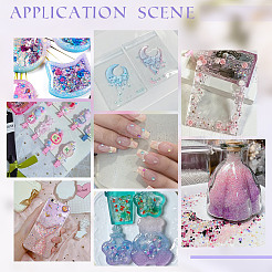 195 г 15-цветные стеклянные мини-бусины для нейл-арта своими руками&nbsp;GLAA-OC0001-49