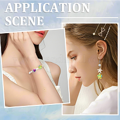 100шт 10 цвета синтетические бирюзовые бусины&nbsp;G-YW0002-01A