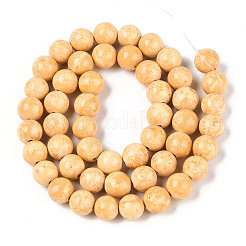 Окрашенные синтетические нити окаменелых бусин&nbsp;G-T139-8mm-66B