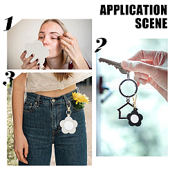 Вырезанная полая 2шт 2 цвета искусственная кожа подвесные украшения&nbsp;HJEW-CL0001-04C