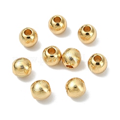 Латунные круглые бусины с текстурой&nbsp;XGRPCU095-298G