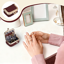 Портативный мини-органайзер для хранения ювелирных изделий из искусственной кожи&nbsp;DIY-WH0589-94KCG-01