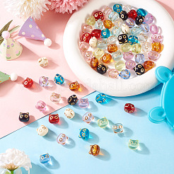 88шт 11 цвета прозрачные акриловые бусины&nbsp;MACR-TA0002-27