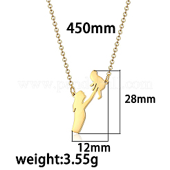 Женские кулоны с силуэтом матери и ребенка из нержавеющей стали 304&nbsp;UN3655-1