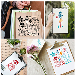 Трафареты для штампов из нержавеющей стали&nbsp;DIY-WH0279-130