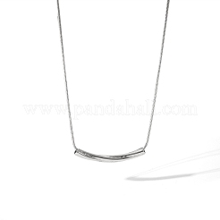 Стильные ожерелья-змейки из изогнутой текстурированной трубчатой бусины из нержавеющей стали 304 для женщин&nbsp;MH1558-5