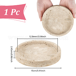 Мраморные круглые тарелки для украшений&nbsp;DIY-WH0899-84