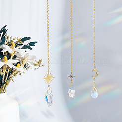 9 шт. 3 подвесных украшения из латуни и нержавеющей стали&nbsp;HJEW-NB00312