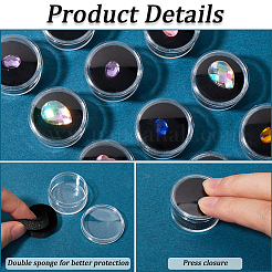 Круглая прозрачная пластиковая коробка для хранения бриллиантов&nbsp;CON-WH20003-01A-01