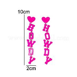 Акриловые серьги-гвоздики с надписью «привет»&nbsp;FS-WGBB6AA-02