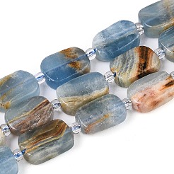 Нити из натурального голубого кальцита&nbsp;G-C098-A33-01