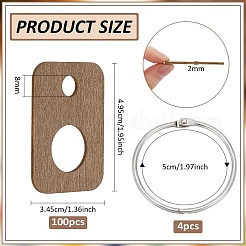 100 шт. деревянная катушка ниток&nbsp;DIY-BC0013-82A