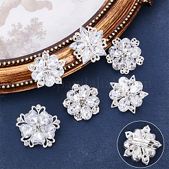24 шт. булавки для лацкана одежды со стразами в виде цветка&nbsp;JEWB-GO0001-23