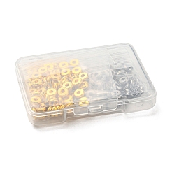 200шт 2 цвета плоские круглые латунные дистанционные бусины&nbsp;KK-SZ0001-65