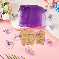 10шт бабочка акриловые подвесные украшения&nbsp;HJEW-TAC0071