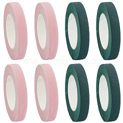 8 рулон двухцветной бумажной флористической ленты для обмотки стебля букета&nbsp;AJEW-CN0005-47