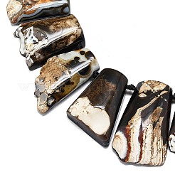 Нити градуированных бусин из натурального бразильского агата (окрашенного и нагретого)&nbsp;G-B165-B01