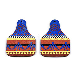 Большие подвески из липы с односторонним принтом&nbsp;WOOD-N006-197D