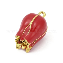 Подвески из латуни и эмали в форме бутона&nbsp;KK-G526-11G