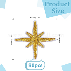 80 шт. Компьютеризированная вышивка ткань утюгом / пришить патчи&nbsp;DIY-HY0003-08B