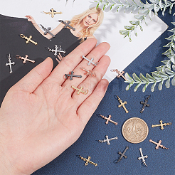 24шт 4 цвета латунные подвески&nbsp;KK-PH0003-77