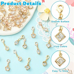 36 шт. 6 стильных подвесных украшений из сплава&nbsp;HJEW-YW00221