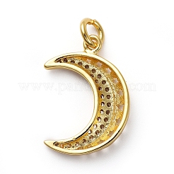 Латунные микропаве прозрачные подвески с фианитом&nbsp;KK-I658-32A-G