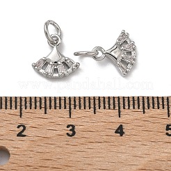 Латунные подвески-веера с прозрачными кубическими циркониями&nbsp;KK-H256-16P