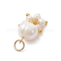 Подвески из натурального культивированного пресноводного жемчуга картофельного цвета&nbsp;PALLOY-JF04749-03