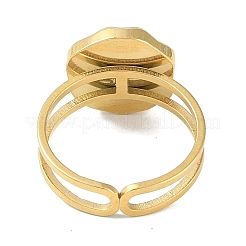 Ионное покрытие (ip) 304 нержавеющая сталь эмаль плоская круглая с лунными кольцами для пальцев&nbsp;RJEW-L107-065G-02