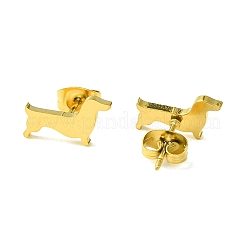 Милые серьги-гвоздики из нержавеющей стали 304 с изображением маленьких животных&nbsp;LS-EJEW-B041-03B-G