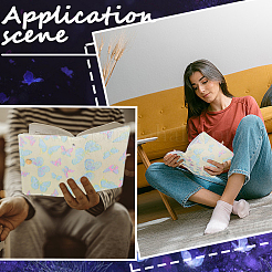 Тканевые обложки для книг с застежкой-молнией на 6 кольцо&nbsp;AJEW-WH20042-08B