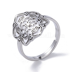 Регулируемые кольца из нержавеющей стали 201&nbsp;RJEW-C074-06P