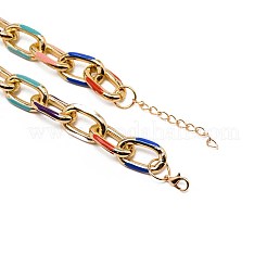 Красочное ожерелье из алюминиевой эмали для женщин&nbsp;NJEW-TAC0001-006