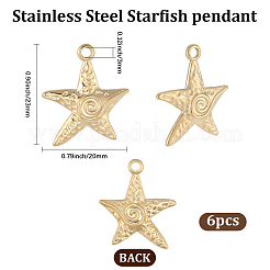 6 шт. подвески из нержавеющей стали 304&nbsp;STAS-BBC0008-23