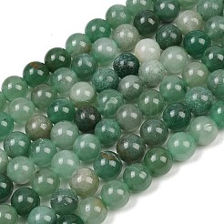 Естественный зеленый авантюрин бисер нитей&nbsp;G-Q462-12mm-20