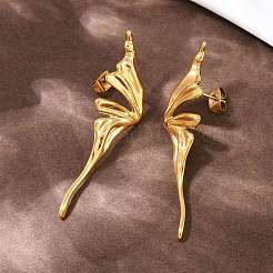 Серьги-гвоздики в форме крыльев бабочки из нержавеющей стали 304&nbsp;EJEW-I320-22G-02