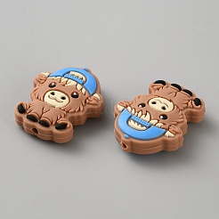 Экологически чистые силиконовые бусины для крупного рогатого скота&nbsp;SIL-WH0018-33B-03