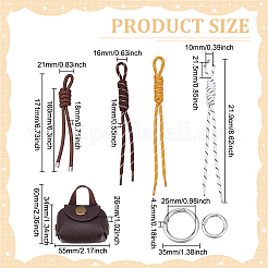 4 шт. 4 стиля: искусственная кожа/нейлоновый плетеный шнур с кисточками для сумок&nbsp;PURS-PH0001-37