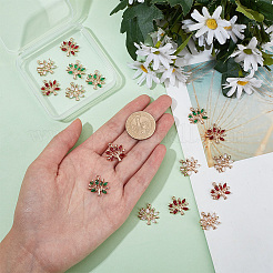 18 шт. 3 цвета латунные подвески с микропаве и кубическим цирконием&nbsp;KK-DC0001-25