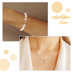 8 шт. 2-х цветные латунные подвески-цветы из кубического циркония&nbsp;KK-HS0015-16