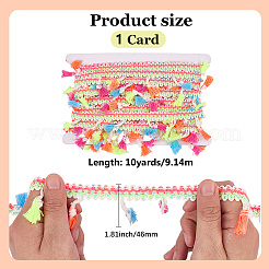 Лента-бахрома из полиэстера «сороконожки»&nbsp;SRIB-CY0001-06C