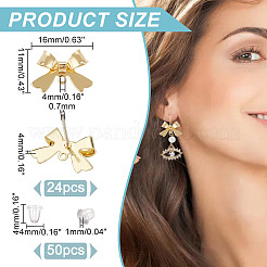 24 шт. Сплав серьги-гвоздики&nbsp;EJEW-HY0001-06