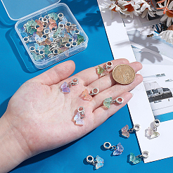 40шт 5 цвета стеклянные подвески&nbsp;PALLOY-PH01816