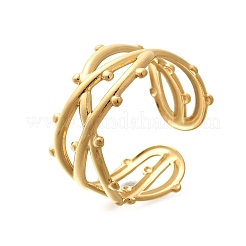 Многослойные открытые манжеты из нержавеющей стали 304 для женщин&nbsp;LS-STAS-Z108-03G-03