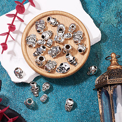 28шт 7 стиля бусины из сплава в тибетском стиле&nbsp;TIBEB-TA0001-30