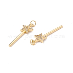 Покрытие стойки латунь микропаве прозрачные подвески из кубического циркония&nbsp;ZIRC-C040-36G